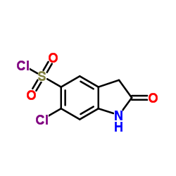 6-Chloro-2-oxo-5-indolinesulfonyl chloride Structure