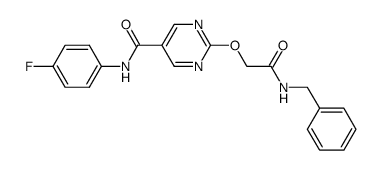 2-(Benzylcarbamoylmethoxy)pyrimidine-5-carboxylic acid (4-fluorophenyl)amide结构式