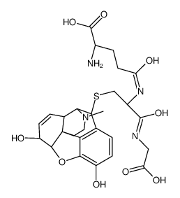 5-[[3-[[(4S,4aR,7S,7aR,12bS)-7,9-dihydroxy-3-methyl-2,4,4a,7,7a,13-hexahydro-1H-4,12-methanobenzofuro[3,2-e]isoquinoline-13-yl]sulfanyl]-1-(carboxymethylamino)-1-oxopropan-2-yl]amino]-2-amino-5-oxopentanoic acid Structure