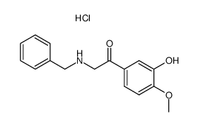 2-benzylamino-1-(3-hydroxy-4-methoxy-phenyl)-ethanone, hydrochloride Structure