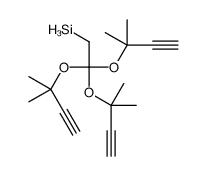 2,2,2-tris(2-methylbut-3-yn-2-yloxy)ethylsilane结构式