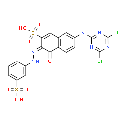 7-[(4,6-dichloro-1,3,5-triazin-2-yl)amino]-4-hydroxy-3-[(3-sulphophenyl)azo]naphthalene-2-sulphonic acid picture