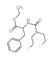 Alanine,N-[bis(2-chloroethyl)carbamoyl]-3-phenyl-, ethyl ester (7CI) Structure