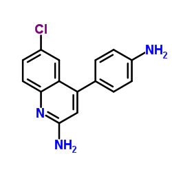 4-(4-Aminophenyl)-6-chloro-2-quinolinamine结构式