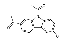 6-chloro-2,9-diacetylcarbazole结构式