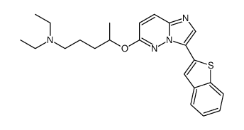 [4-(3-benzo[b]thiophen-2-yl-imidazo[1,2-b]pyridazin-6-yloxy)-pentyl]-diethyl-amine Structure