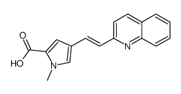 1-methyl-4-[(E)-2-(2-quinolinyl)ethenyl]-1H-pyrrole-2-carboxylic acid结构式
