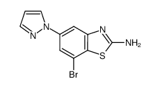 7-bromo-5-pyrazol-1-yl-benzothiazol-2-ylamine Structure
