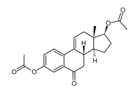 3,17β-Diacetoxy-6-oxo-oestratetraen-(1,3,5(10),9(11)) Structure