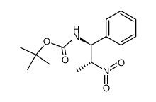 (1S,2R)-2-nitro-1-phenylpropyl-carbamic acid tert-butyl ester Structure