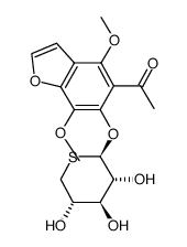 5-acetyl-4,7-dimethoxy-6-benzofuranyl 5-thio-β-D-xylopyranoside Structure