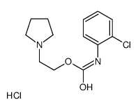 2-pyrrolidin-1-ium-1-ylethyl N-(2-chlorophenyl)carbamate,chloride Structure