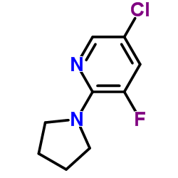 5-Chloro-3-fluoro-2-(1-pyrrolidinyl)pyridine Structure