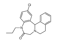 2-chloro-5-propyl-7,9,10,14b-tetrahydroisoquinolino[2,1-d][1,4]benzodiazepin-6-one结构式