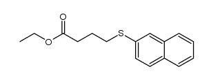 4-(2-naphthalenesulfanyl)-butanoic acid ethyl ester结构式