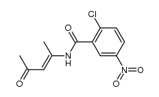 4-[(2-Chlor-5-nitrobenzoyl)amino]-3-penten-2-on结构式