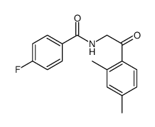 N-[2-(2,4-dimethylphenyl)-2-oxoethyl]-4-fluorobenzamide结构式