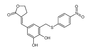2(3H)-Furanone, dihydro-3-((3,4-dihydroxy-5-(((4-nitrophenyl)thio)meth yl)phenyl)methylene)-结构式