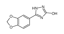 5-(1,3-benzodioxol-5-yl)-1,2-dihydro-1,2,4-triazol-3-one结构式