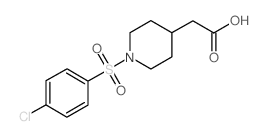 {1-[(4-Chlorophenyl)sulfonyl]piperidin-4-yl}acetic acid Structure