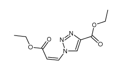 ethyl (Z)-3-(4-ethoxycarbonyl-1H-1,2,3-triazol-1-yl)propenoate结构式