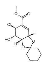 methyl (3S,4R,5S,6S)-6-chloro-3,4-O-cyclohexylidene-3,4,5-trihydroxy-1-cyclohexene-1-carboxylate Structure