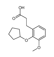 3-(2-cyclopentyloxy-3-methoxyphenyl)propanoic acid Structure