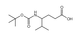 4-((tert-butoxycarbonyl)amino)-5-methylhexanoic acid结构式