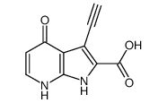 3-乙炔-4-羟基-1H-吡咯并[2,3-B]吡啶-2-羧酸结构式