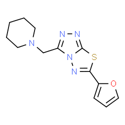 6-(2-Furyl)-3-(1-piperidinylmethyl)[1,2,4]triazolo[3,4-b][1,3,4]thiadiazole结构式