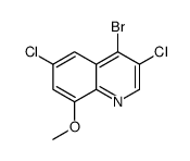 4-bromo-3,6-dichloro-8-methoxyquinoline structure
