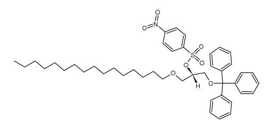 (S)-1-(hexadecyloxy)-3-(trityloxy)propan-2-yl 4-nitrobenzenesulfonate结构式