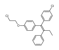 (E)-1-[4-(2-chloroethoxy)phenyl]-(4-chlorophenyl)-2-phenyl-1-butene结构式