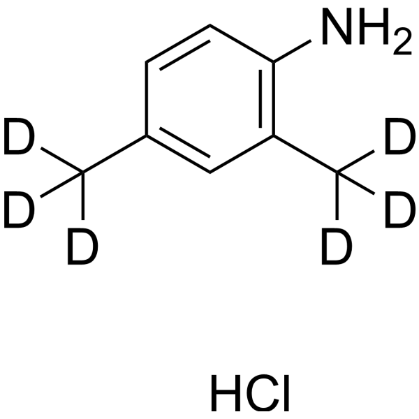 2,4-Dimethylaniline-d6 hydrochloride结构式