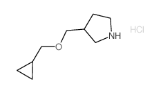 3-[(Cyclopropylmethoxy)methyl]pyrrolidine hydrochloride structure