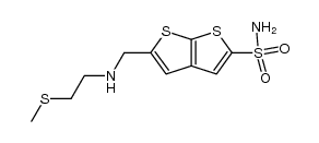 5-[[[2-(Methylthio)ethyl]amino]methyl]thieno[2,3-b]thiophene-2-sulfonamide structure