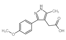 [3-(4-Methoxyphenyl)-5-methyl-1H-pyrazol-4-yl]-acetic acid structure