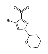 4-bromo-3-nitro-1-(tetrahydro-2H-pyran-2-yl)-1H-pyrazole结构式