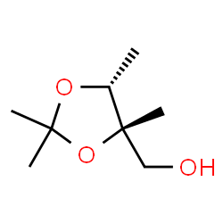 1,3-Dioxolane-4-methanol, 2,2,4,5-tetramethyl-, cis- Structure