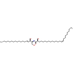 (2S,15Z)-N-[(2S,3R,4E)-1,3-Dihydroxy-4-octadecen-2-yl]-2-hydroxy-15-tetracosenamide Structure