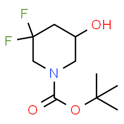 tert-butyl 3,3-difluoro-5-hydroxypiperidine-1-carboxylate structure
