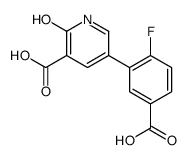 5-(5-carboxy-2-fluorophenyl)-2-oxo-1H-pyridine-3-carboxylic acid Structure