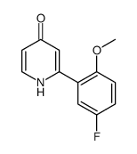2-(5-fluoro-2-methoxyphenyl)-1H-pyridin-4-one Structure