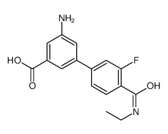 3-amino-5-[4-(ethylcarbamoyl)-3-fluorophenyl]benzoic acid结构式