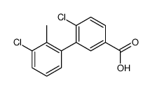 4-chloro-3-(3-chloro-2-methylphenyl)benzoic acid结构式