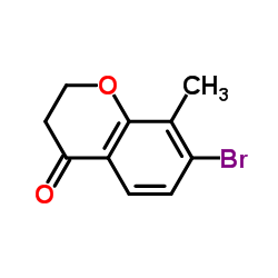 7-Bromo-8-methyl-2,3-dihydro-4H-chromen-4-one结构式