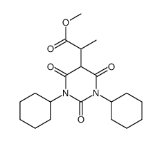 1,3-Dicyclohexyl-alpha,5-dimethyl-2,4,6-trioxohexahydro-5-pyrimidineac etic acid structure