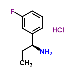 (S)-1-(3-氟苯基)丙-1-胺盐酸盐结构式