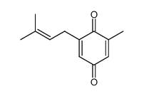 2-methyl-6-(3-methyl-2-butenyl)benzo-1,4-quinone结构式