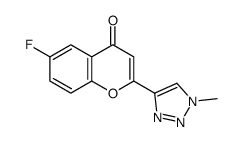 4H-1-Benzopyran-4-one, 6-fluoro-2-(1-methyl-1H-1,2,3-triazol-4-yl)-结构式